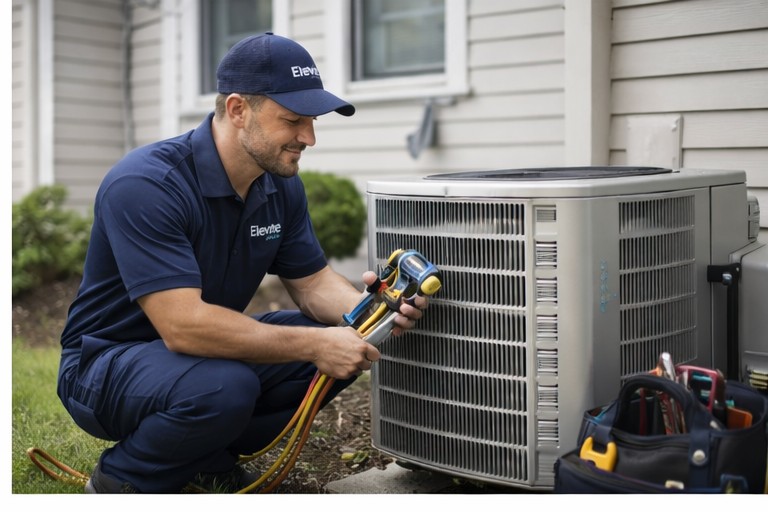 AC installation project Houston